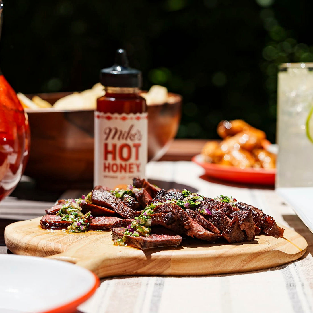 Mike's Hot Honey Grilled Steak with Chimichurri