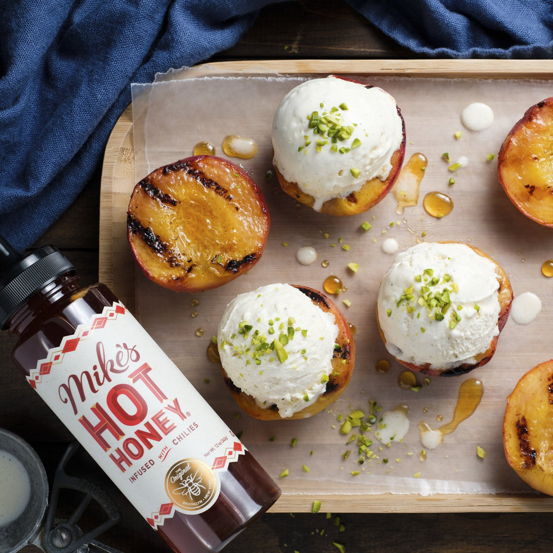 Hot Honey Grilled Peaches